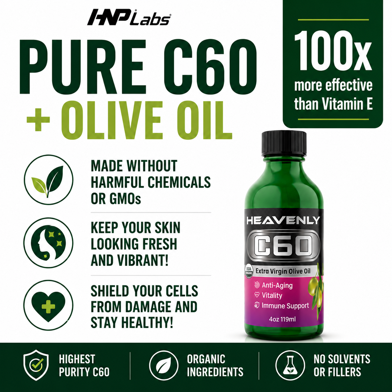 Heavenly C60 Olive Oil Drops – Organic Antioxidant Wellness Formula