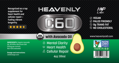 C60 Oil 6-Pack: Olive Oil, Avocado Oil & MCT Coconut Oil Combo The Ultimate Antioxidant Trio for Energy, Vitality & Longevity