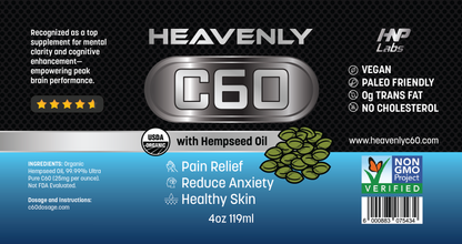 Heavenly C60 in Hempseed Oil - Soothe, Nourish, and Restore