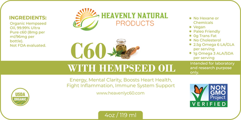 C60 Hempseed Oil - Heavenly Natural Products