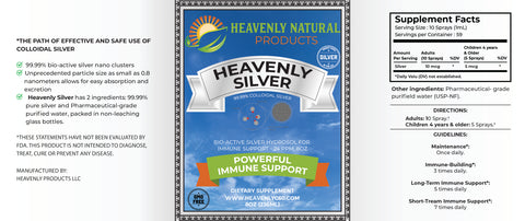 Heavenly Silver Daily Immune System Support - Vertical Spray - Heavenly Natural Products