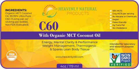 C60 MCT Thermogenic Oil (Buy 2 and Save) - Heavenly Natural Products