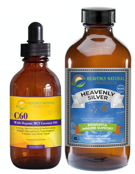 MCT OIL C60 & HEAVENLY SILVER COMBO - Heavenly Natural Products