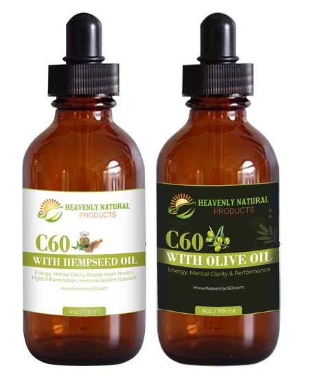 C60 Olive Oil & Hempseed Oil Combo (Buy 2 and Save) - Heavenly Natural Products