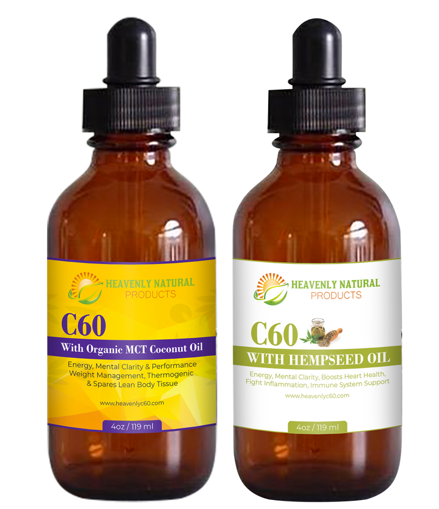 C60 MCT Oil & Hempseed Oil Combo (Buy 2 and Save) - Heavenly Natural Products