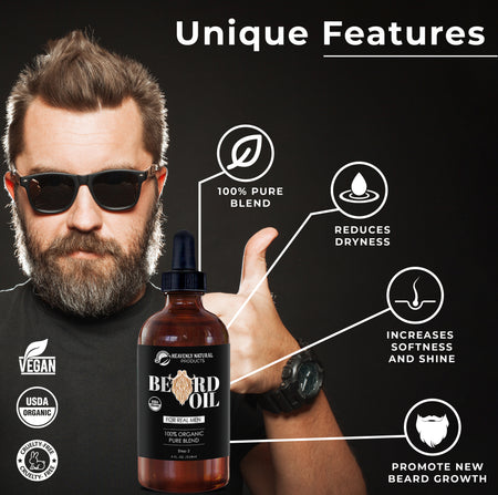 Beard Oil - All Natural 100% 4oz. - Heavenly Natural Products